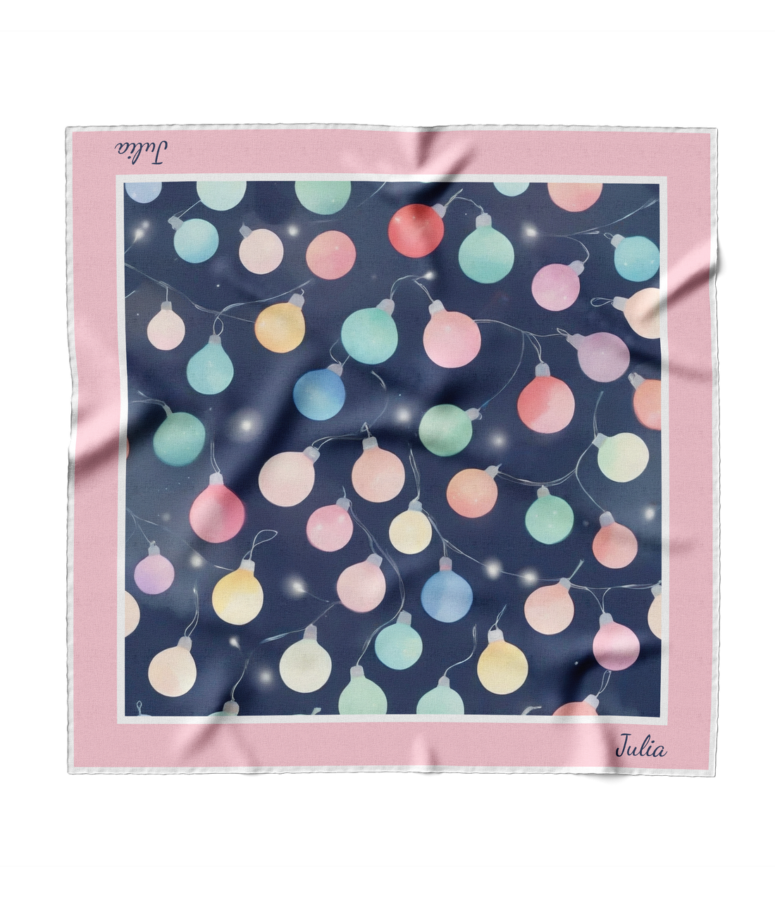 "Christmas Lights" Square Scarf