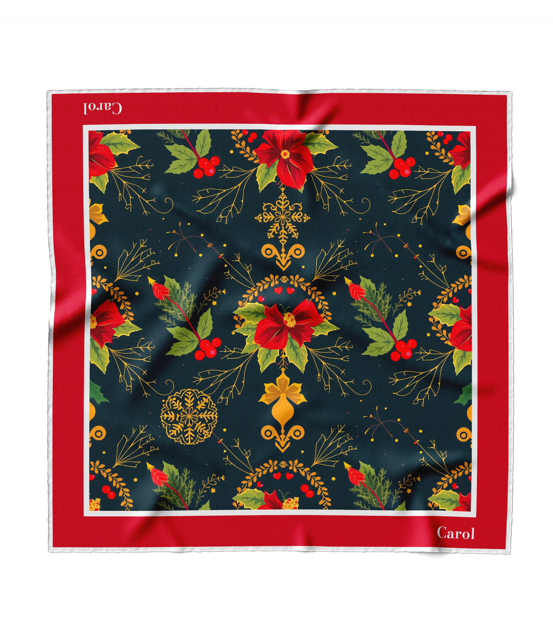 "Country Christmas" Square Scarf