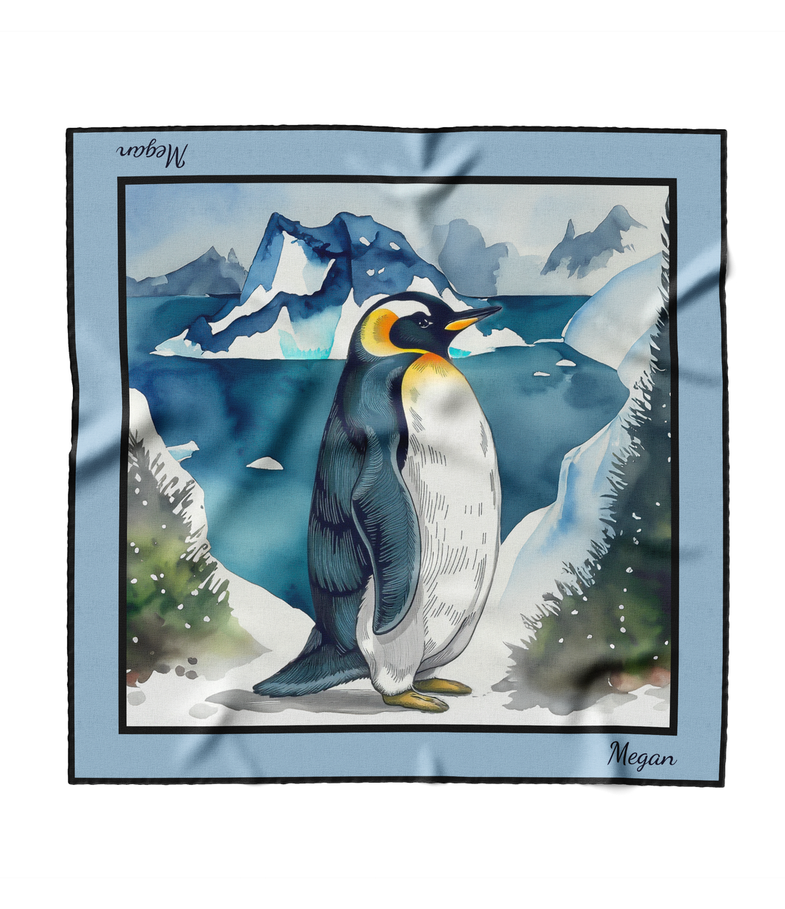 "Cozy in Antarctica" Square Scarf