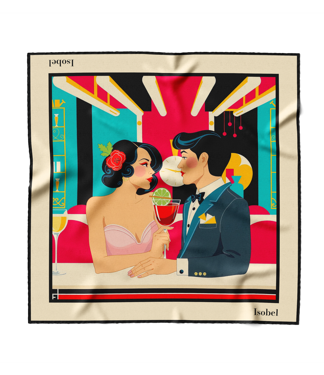 "Dinner Date" Square Scarf