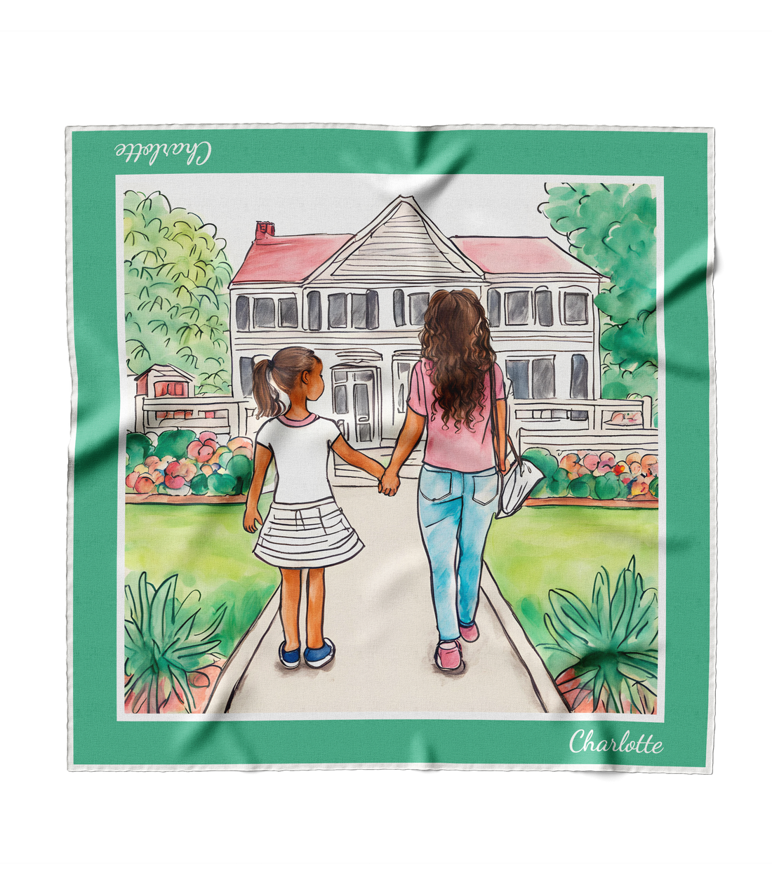 "First Day of School" Square Scarf