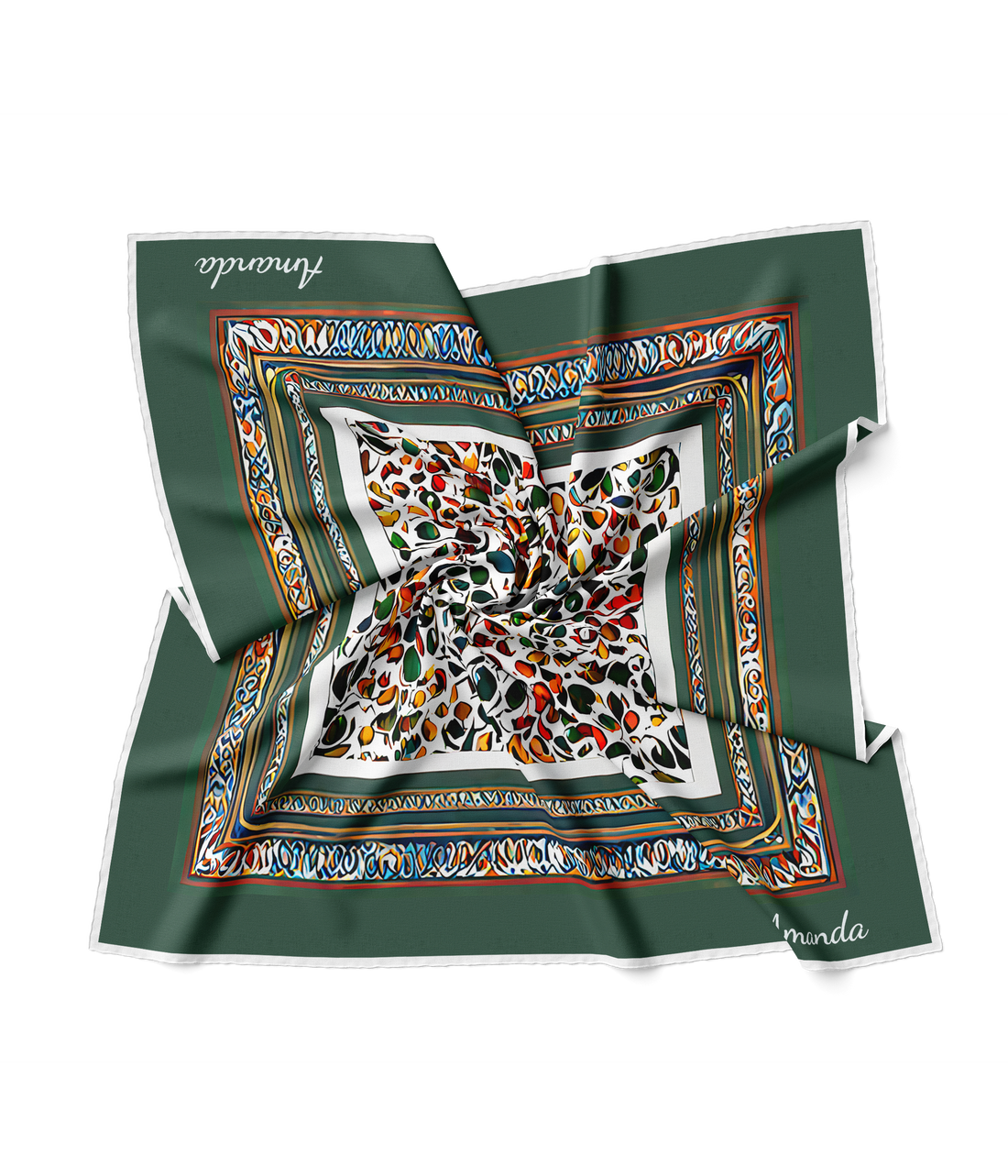 "Floral Mosaic" Square Scarf