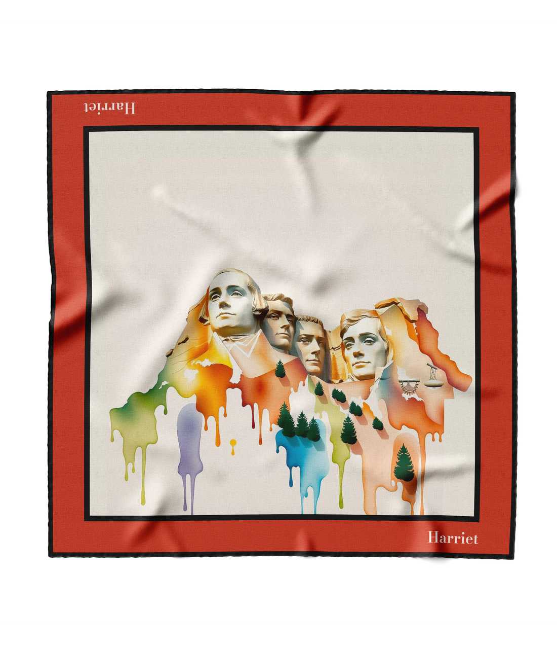 "Founding Fathers in Watercolour" Square Scarf