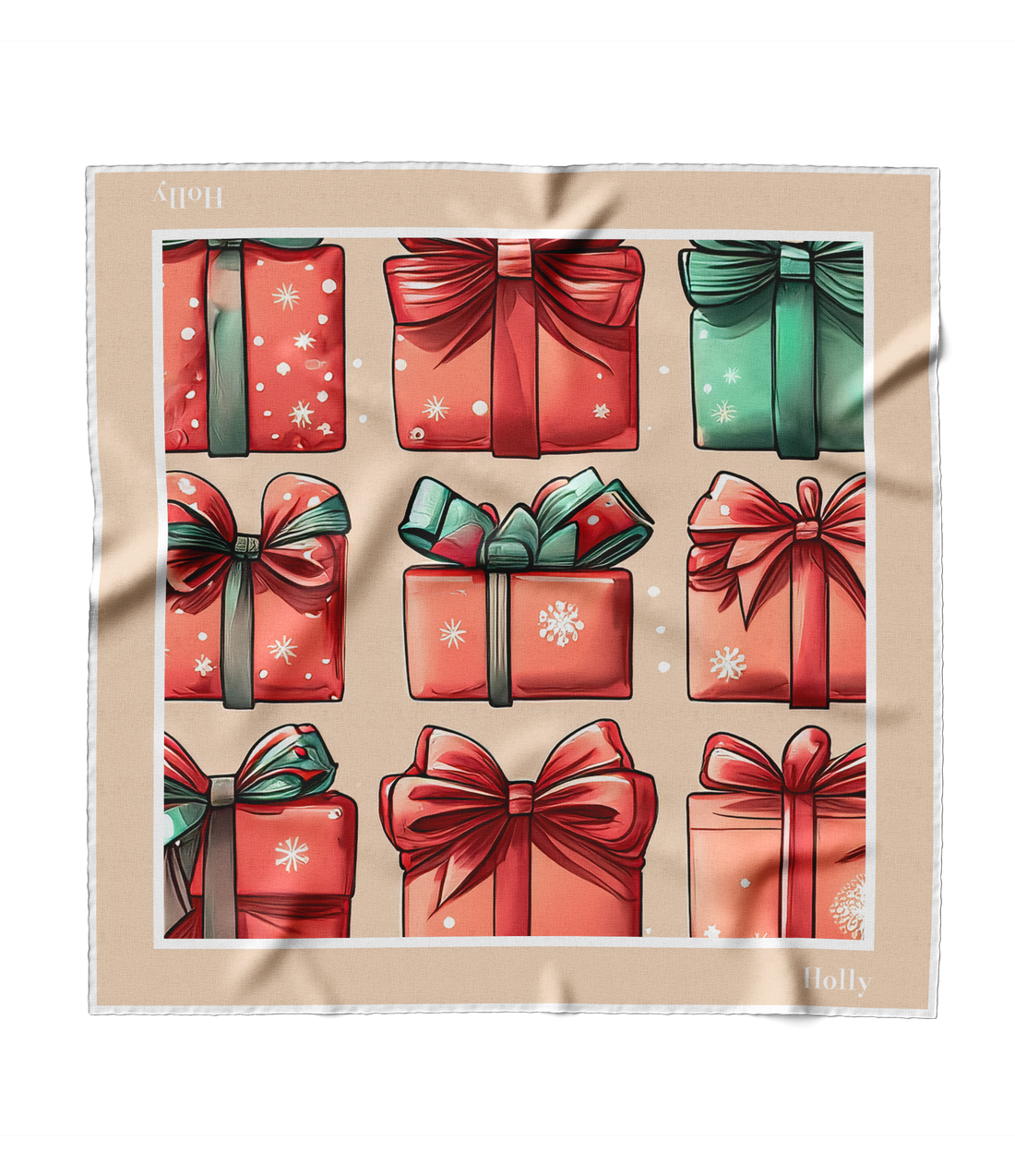 "Happy Presents" Square Scarf