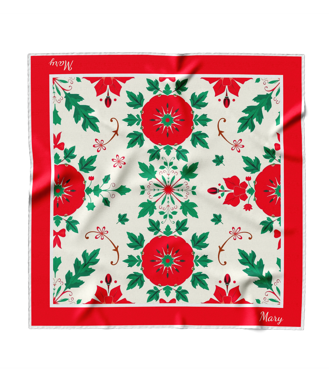 "Holiday Wreath" Square Scarf