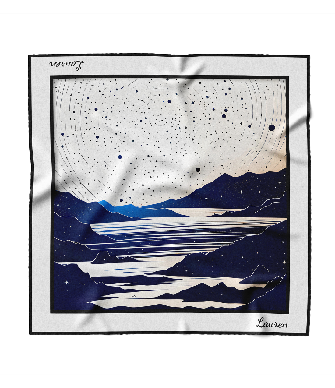 "Moon Lake" Square Scarf