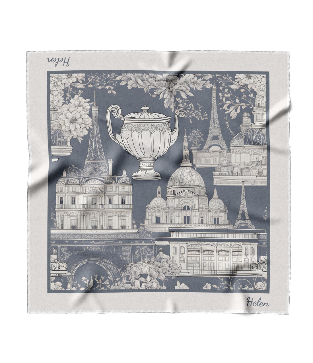 "Parisian Vibes" Square Scarf