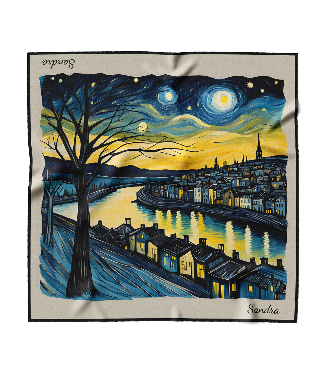 "Starry Night" Square Scarf