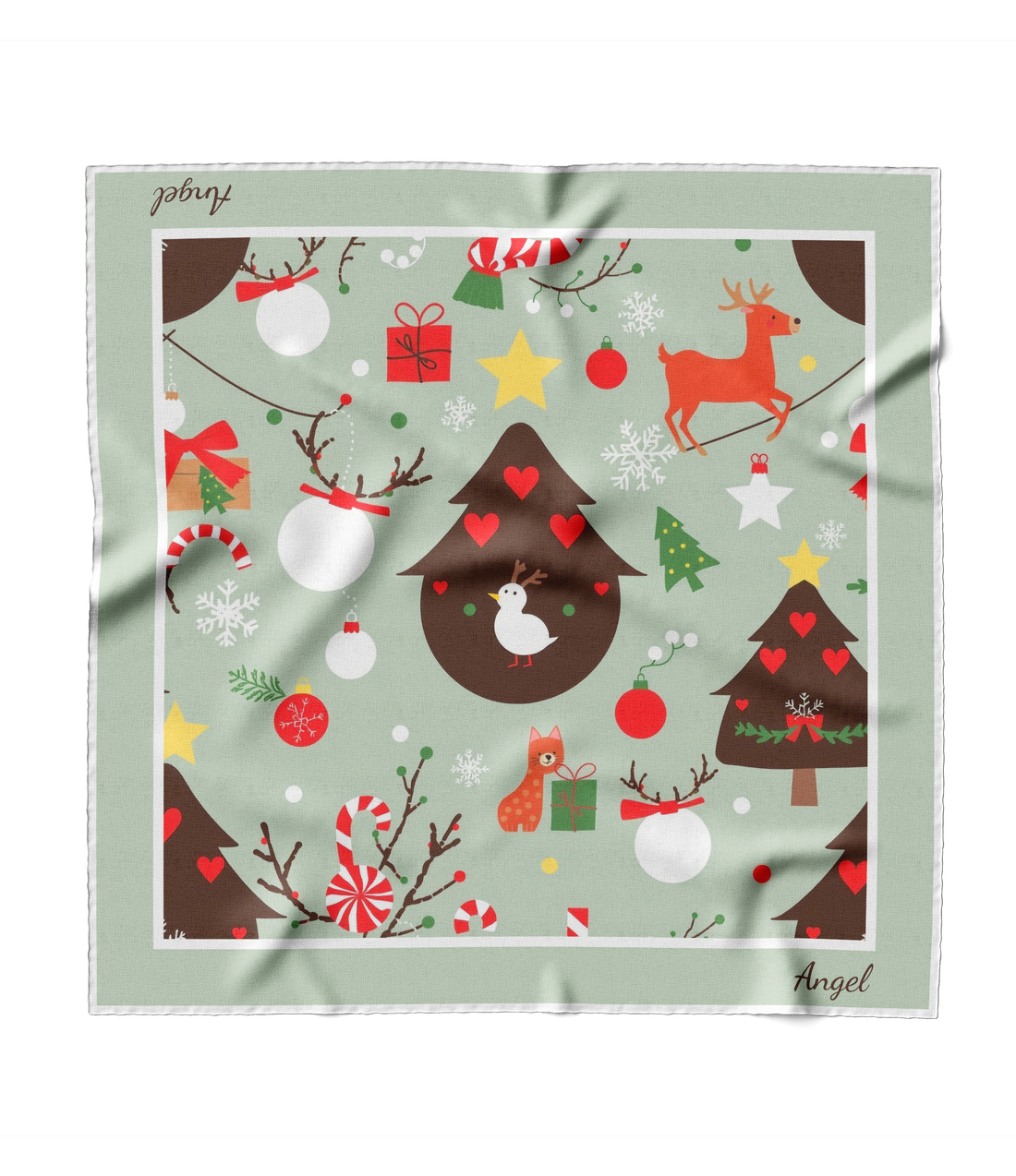 "Woodland Party" Square Scarf