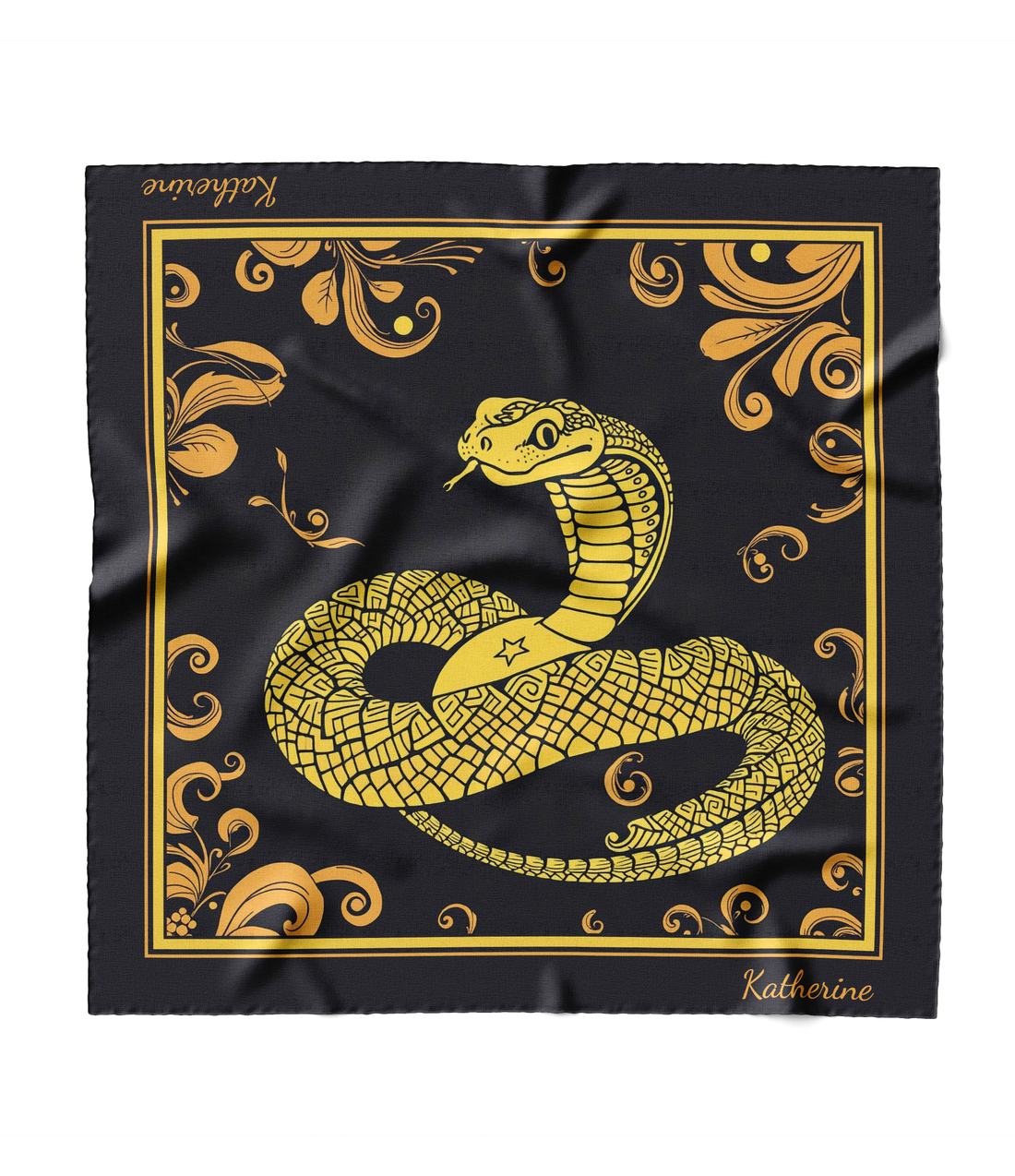 "Year of the Snake" Square Scarf