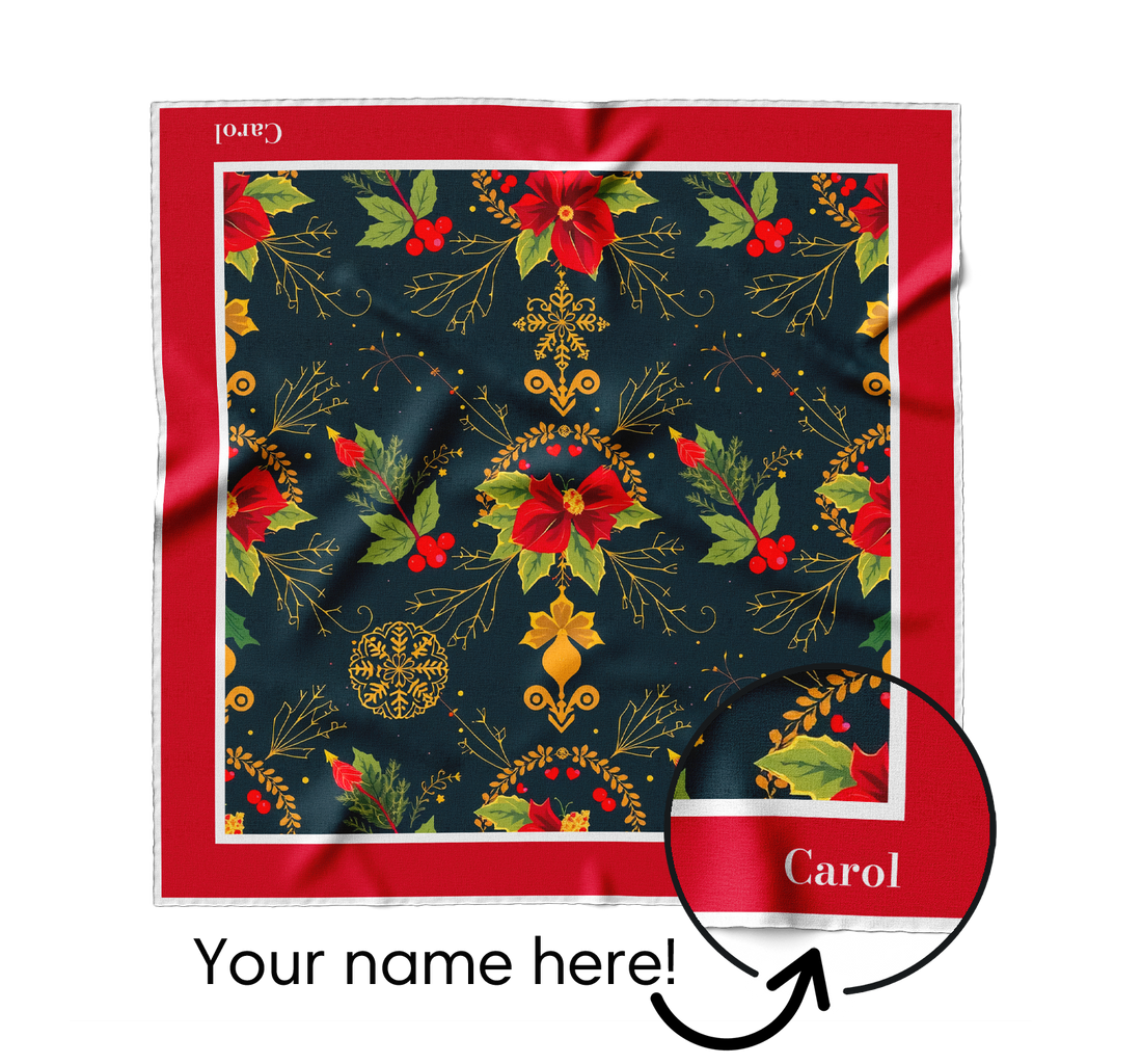 "Country Christmas" Square Scarf