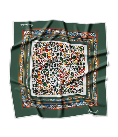 &quot;Floral Mosaic&quot; Square Scarf