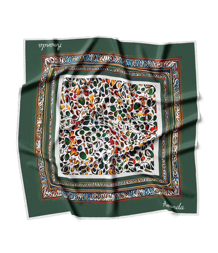 &quot;Floral Mosaic&quot; Square Scarf