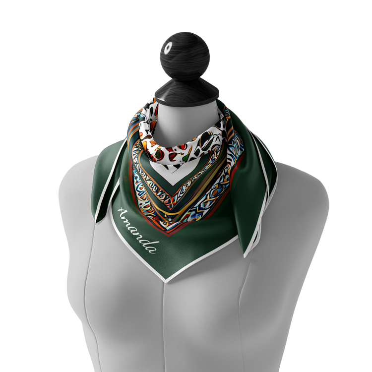 &quot;Floral Mosaic&quot; Square Scarf