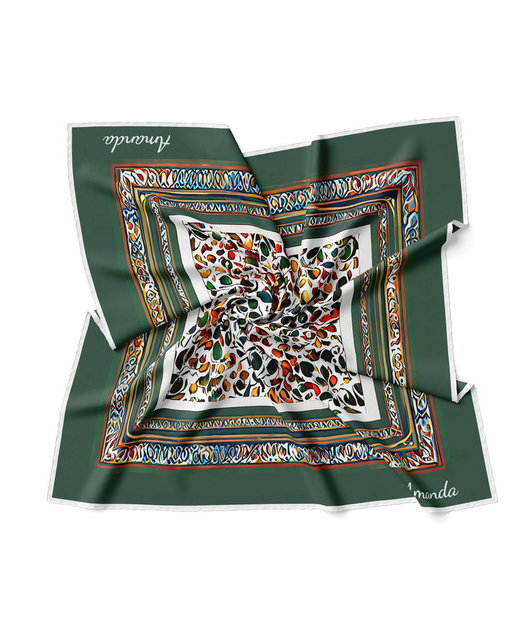 &quot;Floral Mosaic&quot; Square Scarf