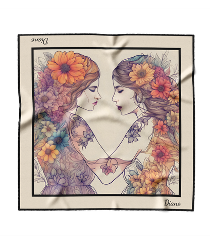 &quot;Flower Sisters&quot; Square Scarf