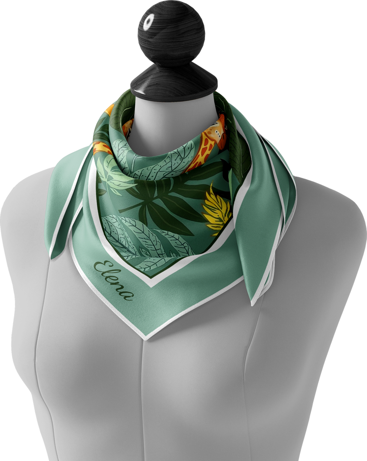 &quot;Giraffe Tango&quot; Square Scarf