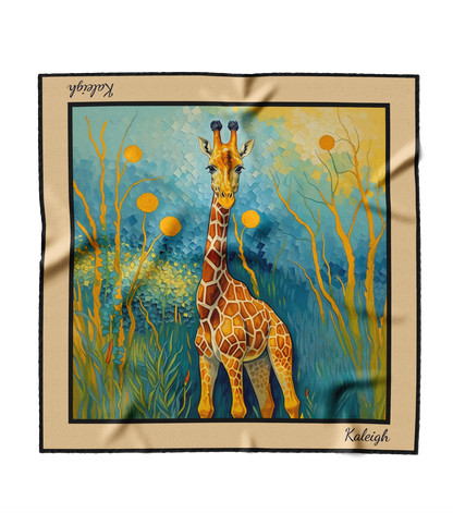 &quot;Giraffe the Painter&quot; Square Scarf