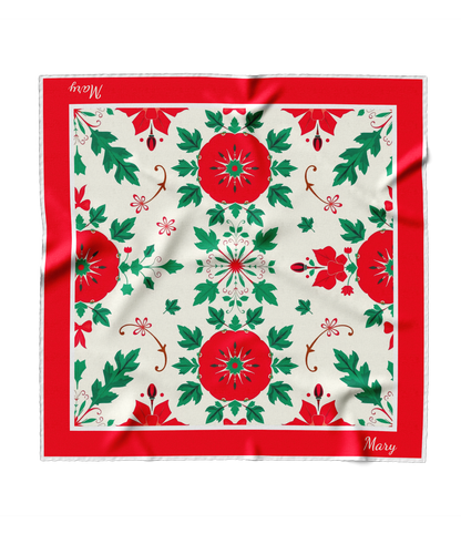 &quot;Holiday Wreath&quot; Square Scarf