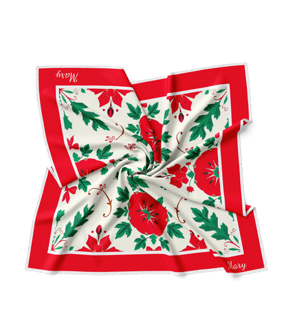 &quot;Holiday Wreath&quot; Square Scarf