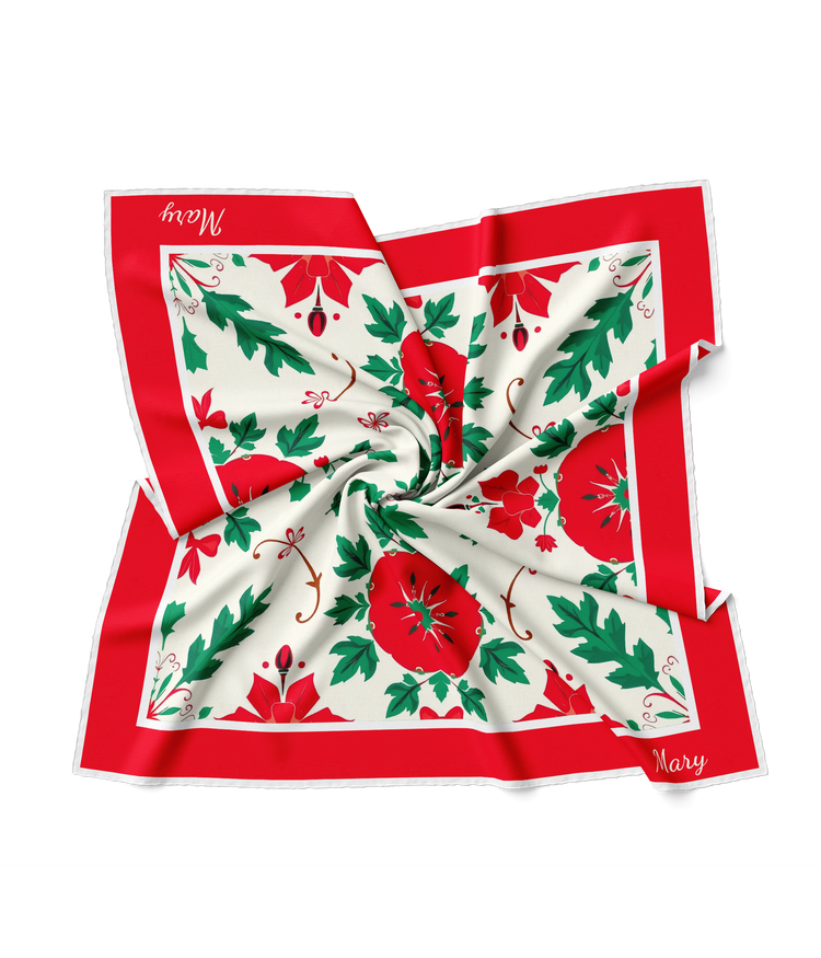 &quot;Holiday Wreath&quot; Square Scarf