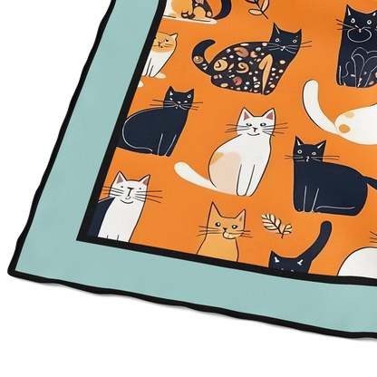 &quot;Lucky Kittens&quot; Square Scarf