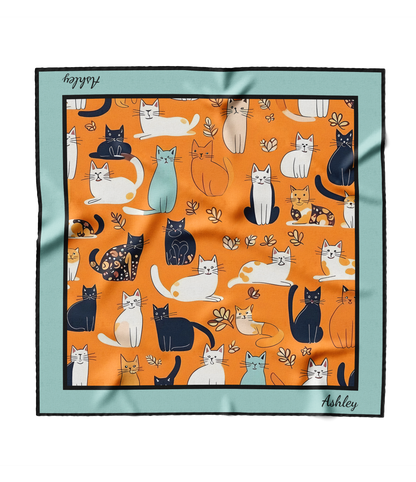 &quot;Lucky Kittens&quot; Square Scarf