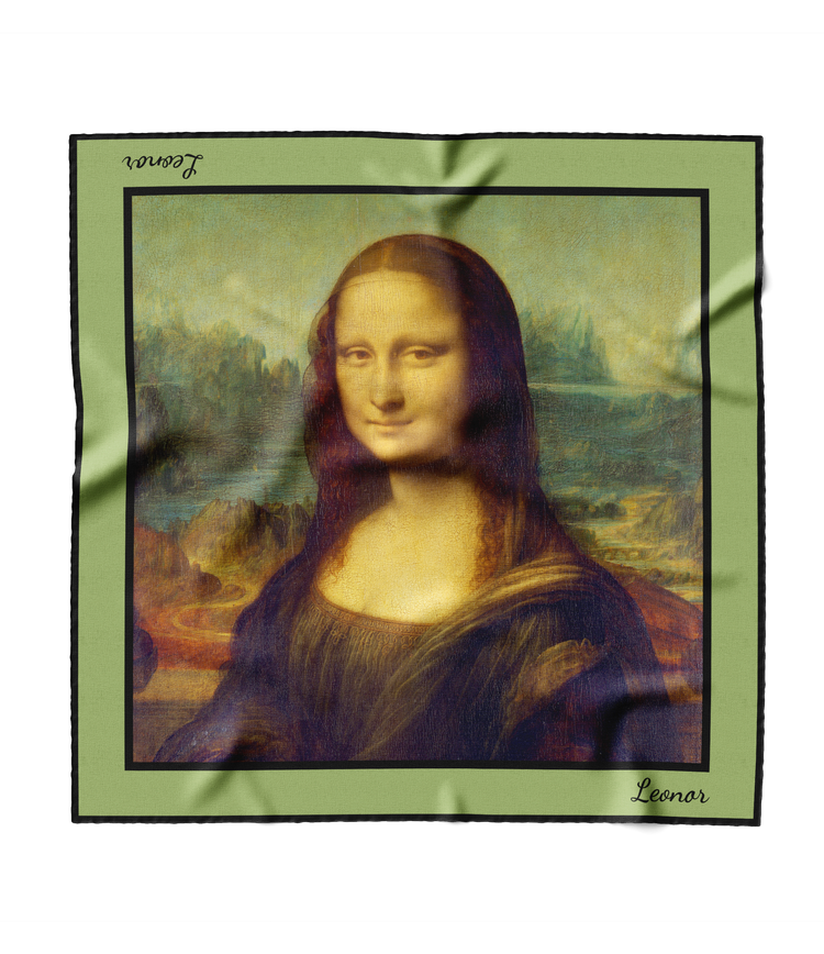 &quot;Mona Lisa&quot; Square Scarf