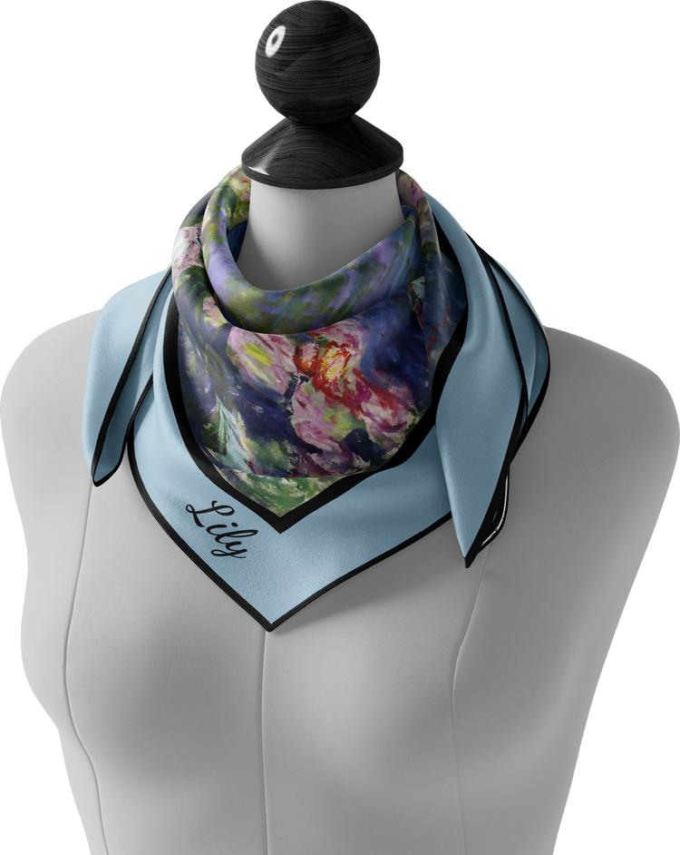 &quot;Water Lillies&quot; Square Scarf