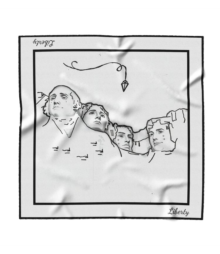 &quot;Mount Rushmore&quot; Square Scarf
