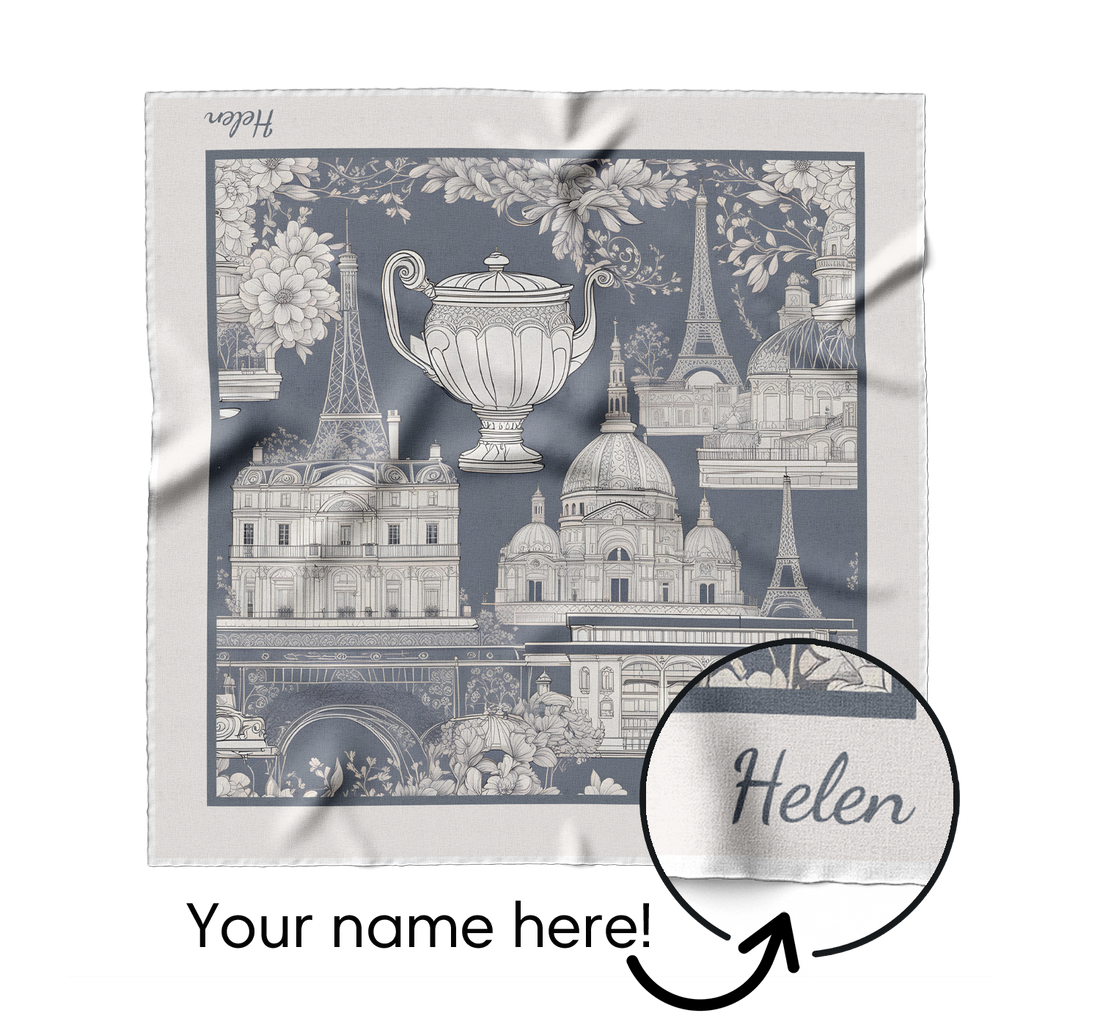 "Parisian Vibes" Square Scarf