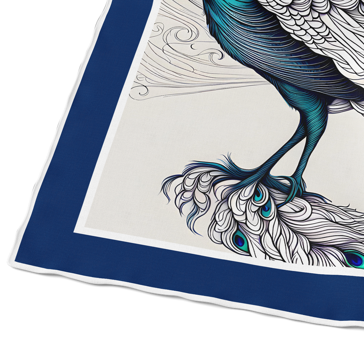 &quot;Peacock Feather&quot; Square Scarf