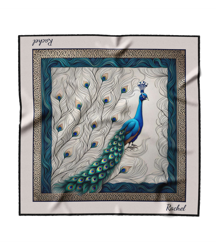 &quot;Peacock&quot; Square Scarf