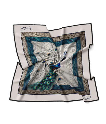 &quot;Peacock&quot; Square Scarf