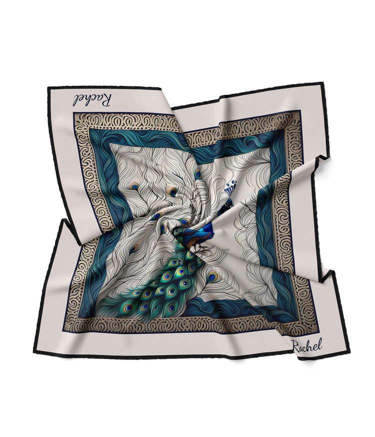 &quot;Peacock&quot; Square Scarf