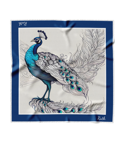&quot;Peacock Feather&quot; Square Scarf