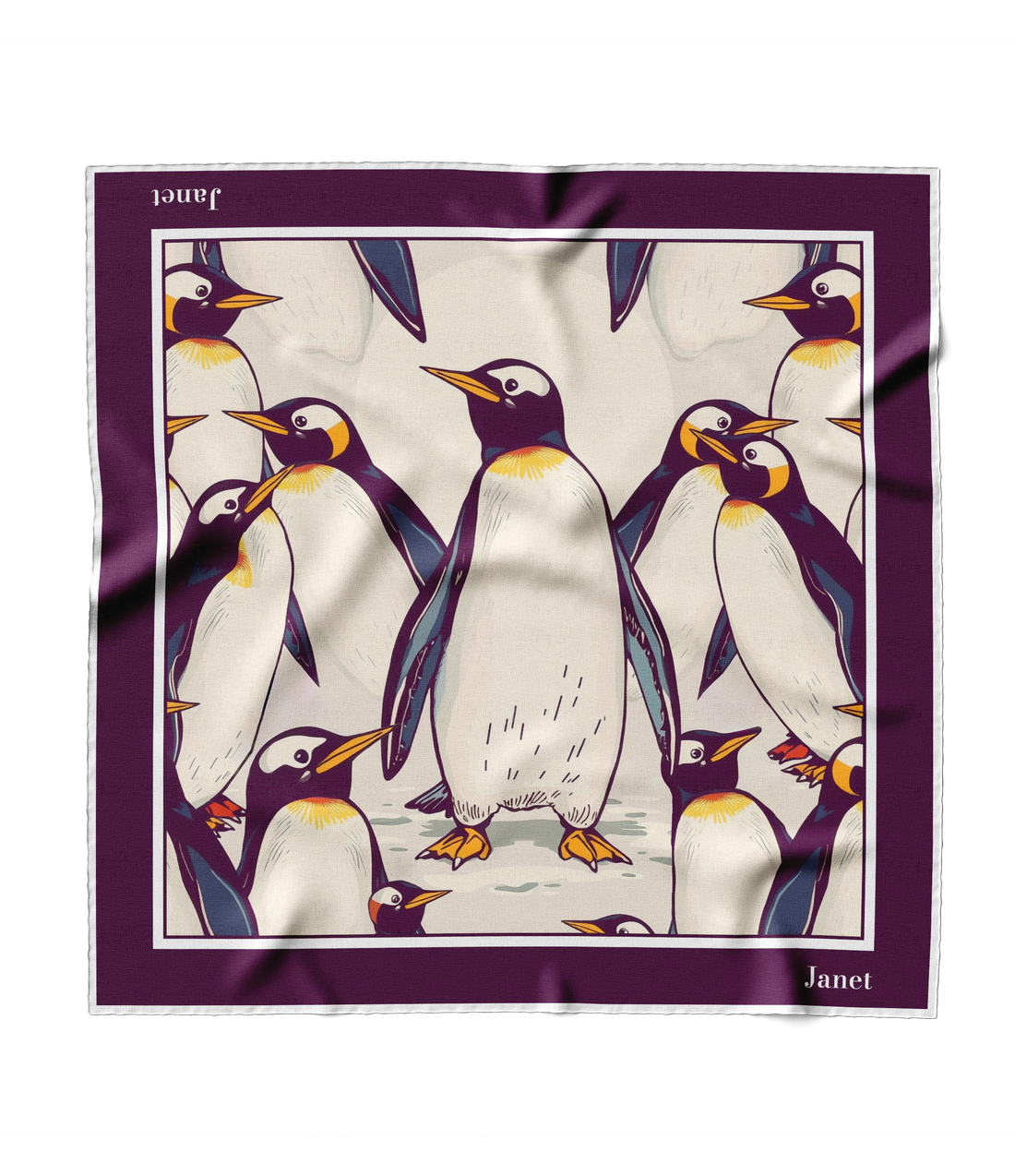 &quot;Penguin Party&quot; Square Scarf