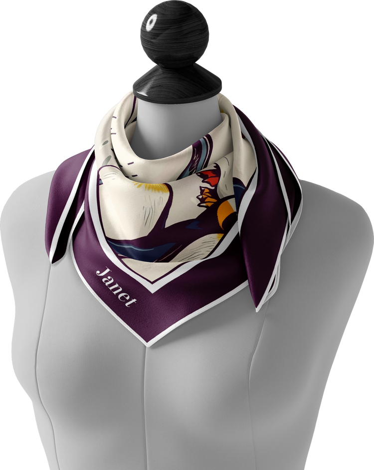 &quot;Penguin Party&quot; Square Scarf