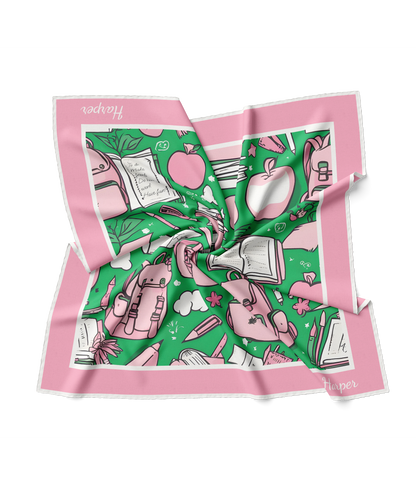 &quot;Pink Homework&quot; Square Scarf