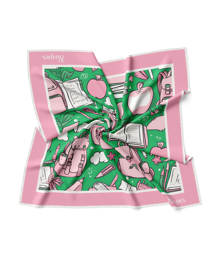 &quot;Pink Homework&quot; Square Scarf