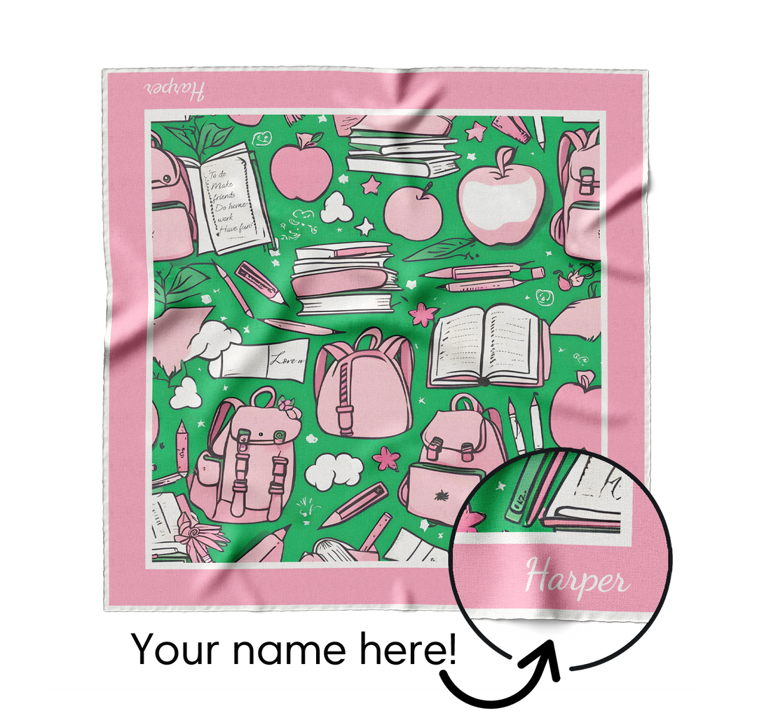 "Pink Homework" Square Scarf