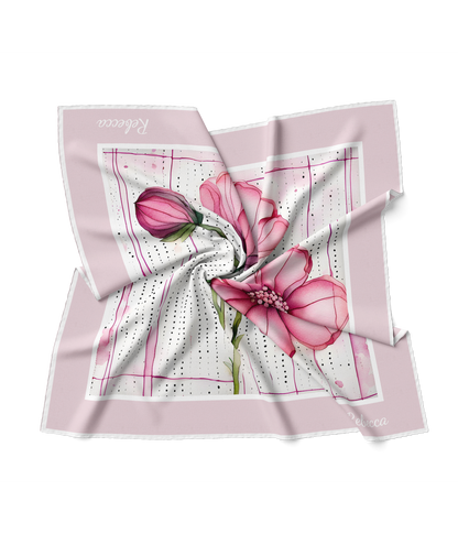 &quot;Pink Petals&quot; Square Scarf