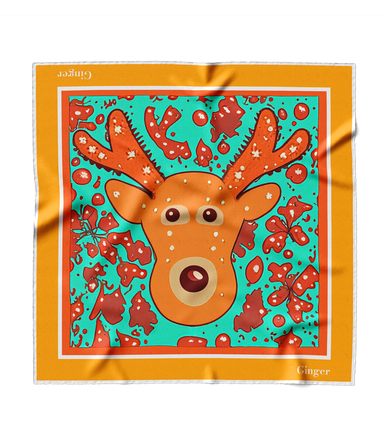 &quot;Rudolph&quot; Square Scarf