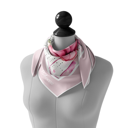 &quot;Pink Petals&quot; Square Scarf