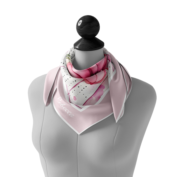 &quot;Pink Petals&quot; Square Scarf