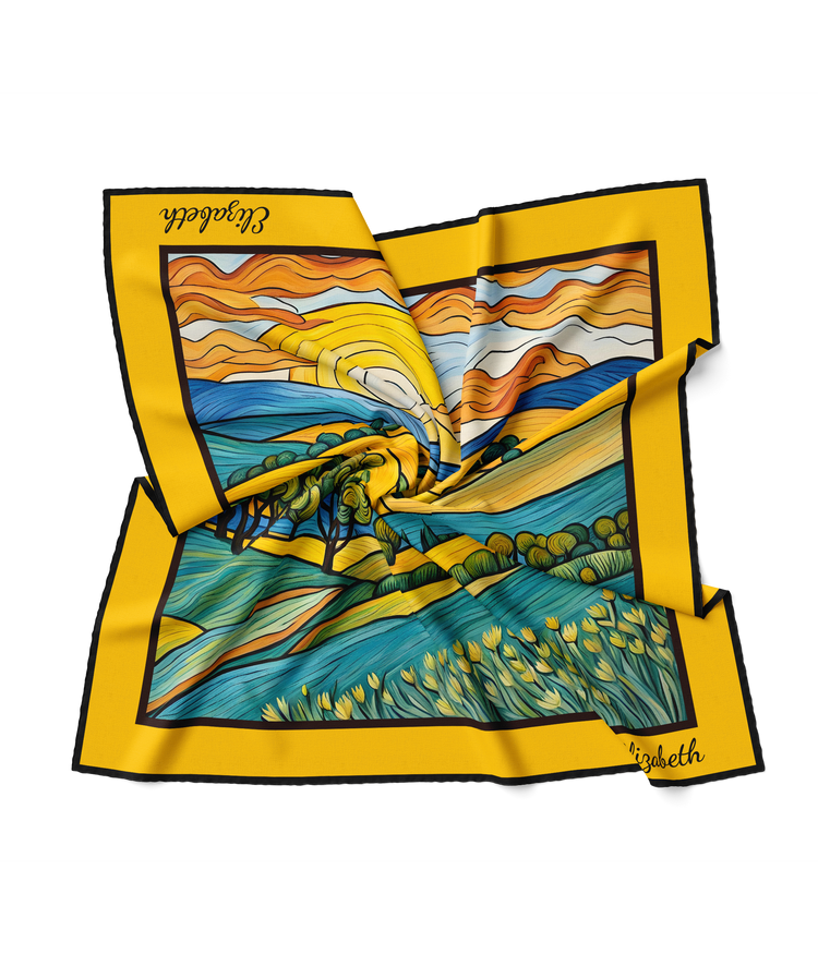 &quot;Van-Gogh Meadow&quot; Square Scarf