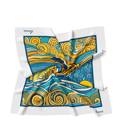 &quot;Tides&quot; Square Scarf