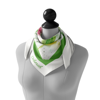 &quot;Watercolor Flowers&quot; Square Scarf