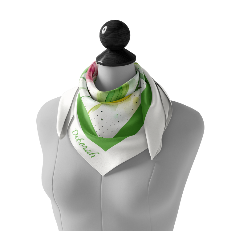 &quot;Watercolor Flowers&quot; Square Scarf