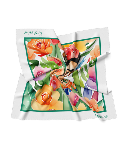 &quot;Watercolor Frida&quot; Square Scarf